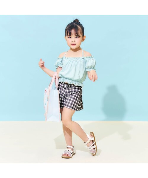 Ampersand（アンパサンド）の「【ジュニア対応】お洋服みたいなセパレート水着_UVカット（水着・キッズ・サックスブルー/ミント/ピンク・80/90/100/110/120/130/140）」の21枚目の写真