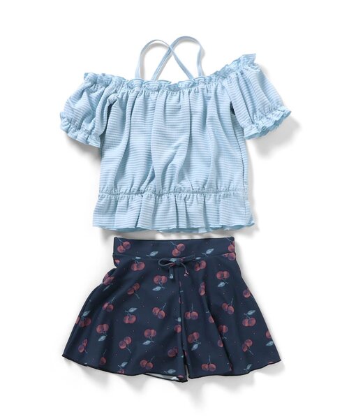 Ampersand（アンパサンド）の「【ジュニア対応】お洋服みたいなセパレート水着_UVカット（水着・キッズ・サックスブルー/ミント/ピンク・80/90/100/110/120/130/140）」の14枚目の写真