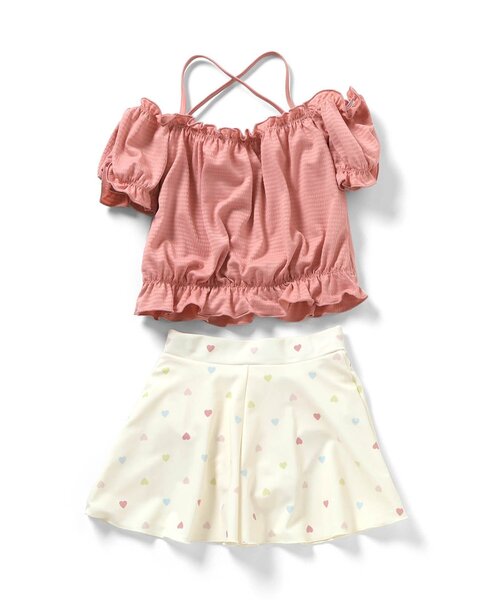 Ampersand（アンパサンド）の「【ジュニア対応】お洋服みたいなセパレート水着_UVカット（水着・キッズ・サックスブルー/ミント/ピンク・80/90/100/110/120/130/140）」の16枚目の写真