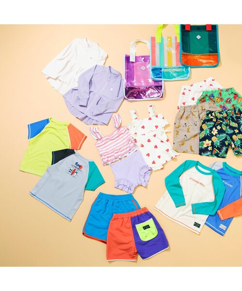 BREEZE（ブリーズ）の「【UVカット/ジュニア対応】フリルラッシュガード（ラッシュガード・キッズ・アイボリー/ラベンダー・80/90/100/110/120/130/140）」の8枚目の写真