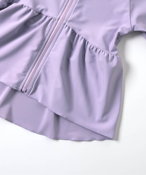 BREEZE（ブリーズ）の「【UVカット/ジュニア対応】フリルラッシュガード（ラッシュガード・キッズ・アイボリー/ラベンダー・80/90/100/110/120/130/140）」の3枚目の写真