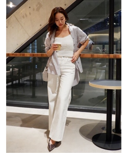 rienda(リエンダ)の「2WAYベルトセットシャツトップス 春服(シャツ/ブラウス・レディース・ピンク系その他/グレー系その他/ブルー・FREE)」の6枚目の写真