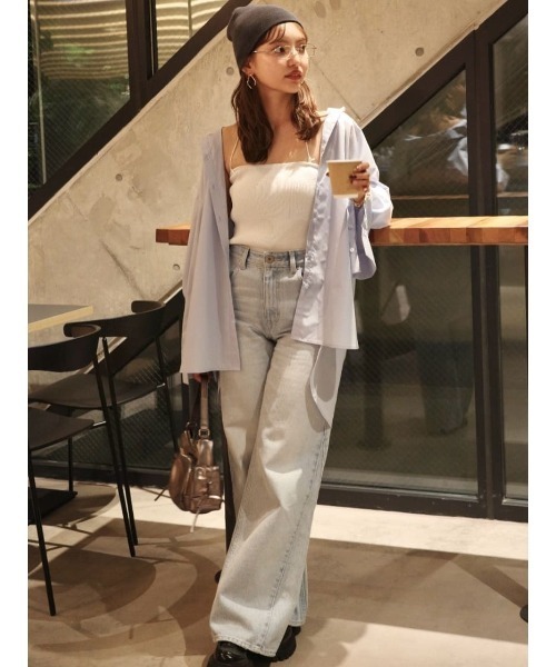 rienda(リエンダ)の「2WAYベルトセットシャツトップス 春服(シャツ/ブラウス・レディース・ピンク系その他/グレー系その他/ブルー・FREE)」の7枚目の写真