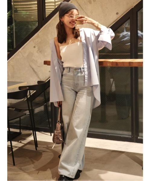 rienda(リエンダ)の「2WAYベルトセットシャツトップス 春服(シャツ/ブラウス・レディース・ピンク系その他/グレー系その他/ブルー・FREE)」の8枚目の写真