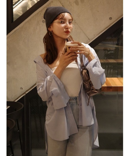 rienda(リエンダ)の「2WAYベルトセットシャツトップス 春服(シャツ/ブラウス・レディース・ピンク系その他/グレー系その他/ブルー・FREE)」の14枚目の写真