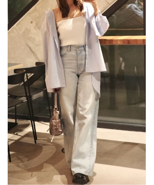 rienda(リエンダ)の「2WAYベルトセットシャツトップス 春服(シャツ/ブラウス・レディース・ピンク系その他/グレー系その他/ブルー・FREE)」の15枚目の写真