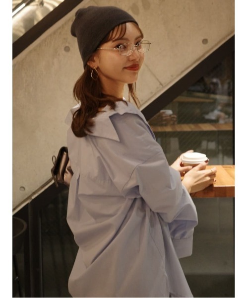 rienda(リエンダ)の「2WAYベルトセットシャツトップス 春服(シャツ/ブラウス・レディース・ピンク系その他/グレー系その他/ブルー・FREE)」の16枚目の写真