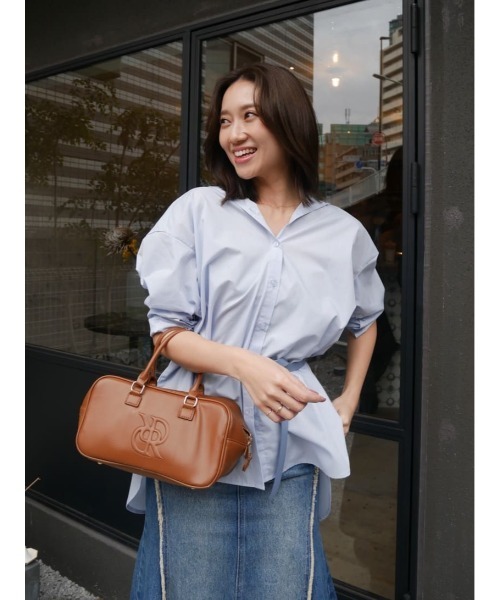 rienda(リエンダ)の「2WAYベルトセットシャツトップス 春服(シャツ/ブラウス・レディース・ピンク系その他/グレー系その他/ブルー・FREE)」の18枚目の写真