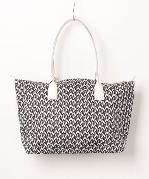 Roberta Pieri（ロベルタピエリ）の「ROBERTA PIERI/ロベルタピエリ ラージトート トートバッグ【LT KAGO】（トートバッグ・レディース・ホワイト×イエロー/クリアブラック/ホワイト・FREE）」の4枚目の写真