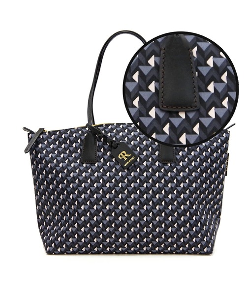 Roberta Pieri（ロベルタピエリ）の「ROBERTA PIERI/ロベルタピエリ ラージトート トートバッグ【LT KAGO】（トートバッグ・レディース・ホワイト×イエロー/クリアブラック/ホワイト・FREE）」の3枚目の写真