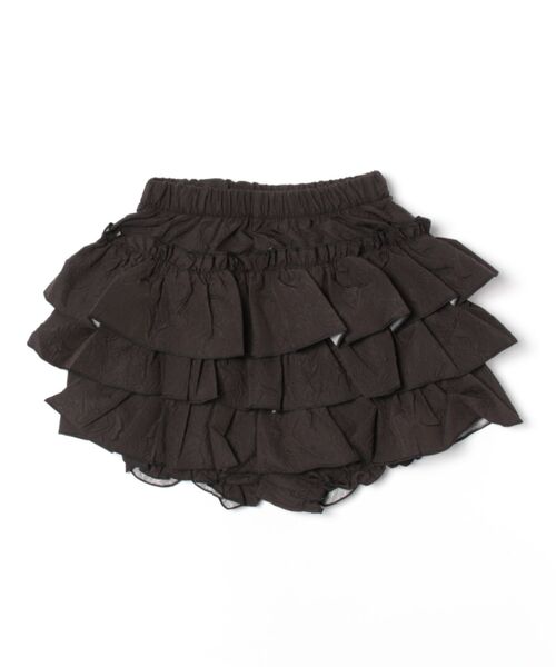 Nia（ニア）の「Nia(ニア)/フリルレイヤード　ティアードボリュームミニスカートパンツ（スカート・レディース・ブラック/ホワイト・SMALL/MEDIUM/LARGE）」の13枚目の写真