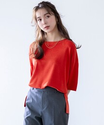 かぐれ ボーダーボートネックプルオーバー RED かぐれ｜ボーダーボートネックプルオーバー | Rakuten Fashion