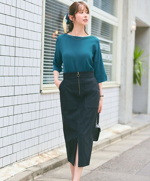 #wnc ギャラリービスコンティ GALLERY VISCONTI カットソー 2 ピンク リブニット ハイネック パールビーズ フリル レディース [913244] Fubail / デコルテフリルニットワンピース