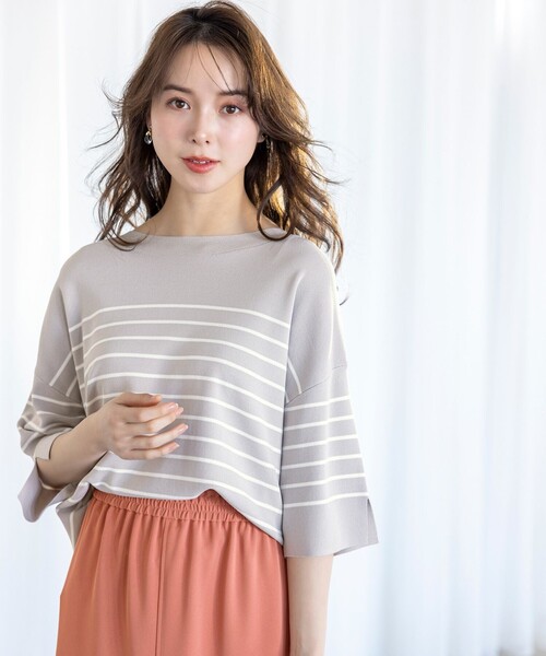 ANY SIS(エニィスィス)の「ビューティクールボートネック プルオーバー(ニット/セーター・レディース・ホワイト系/レッド系/ネイビー系/スカイブルー系/ライトイエロー系/ライトグレー系2/ベージュ系2/ブルー系/ダークブラウン系/ダークグリーン系・2)」の17枚目の写真