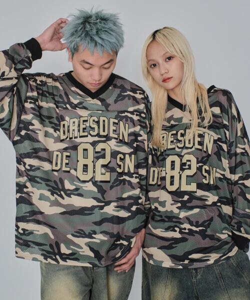 WEGO(ウィゴー)の「WEGO/カモフラナンバリングホッケーロンT(Tシャツ/カットソー・メンズ・カーキ/ブルー・MEDIUM/LARGE)」の14枚目の写真