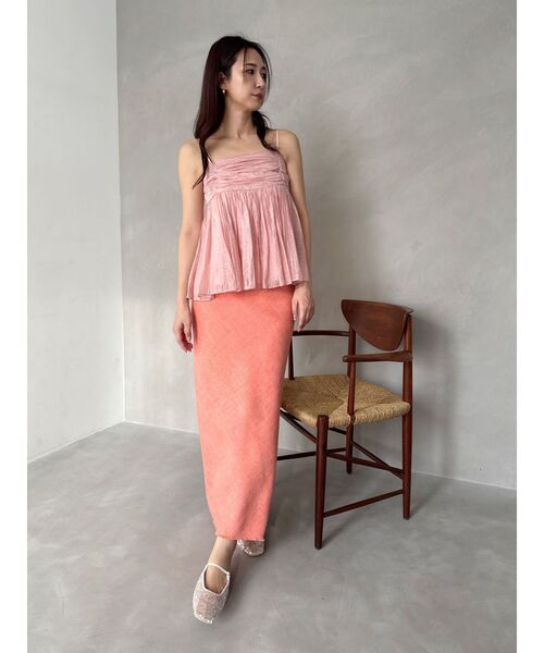 OUNNOUN（オウンノウン）の「【OUNNOUN】ペプラムキャミソールブラウス（シャツ/ブラウス・レディース・チャコールグレー/ライトグレー/ピンク・FREE）」の9枚目の写真