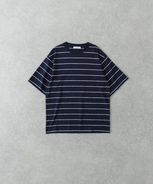 URBAN RESEARCH（アーバンリサーチ）の「RELAX FIT BORDER T-SHIRTS（Tシャツ/カットソー・メンズ・ネイビー/ホワイト・MEDIUM/LARGE）」の2枚目の写真