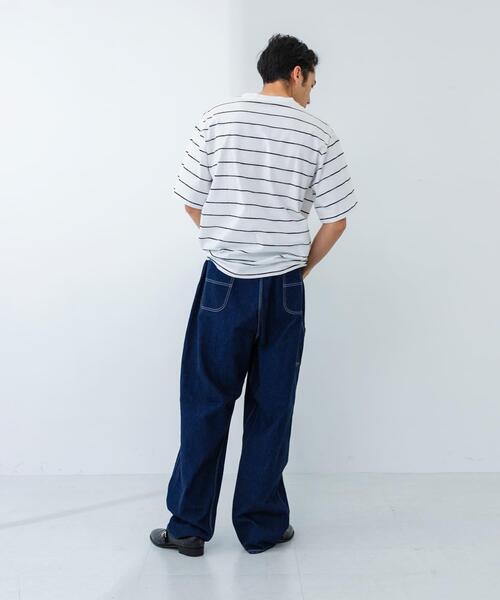 URBAN RESEARCH（アーバンリサーチ）の「RELAX FIT BORDER T-SHIRTS（Tシャツ/カットソー・メンズ・ネイビー/ホワイト・MEDIUM/LARGE）」の10枚目の写真