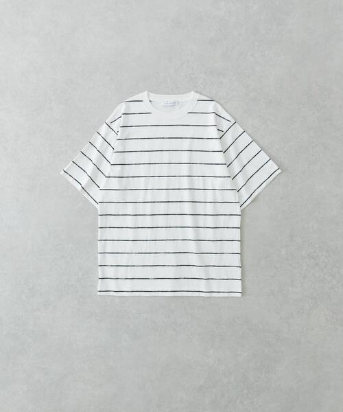 URBAN RESEARCH（アーバンリサーチ）の「RELAX FIT BORDER T-SHIRTS（Tシャツ/カットソー・メンズ・ネイビー/ホワイト・MEDIUM/LARGE）」の11枚目の写真