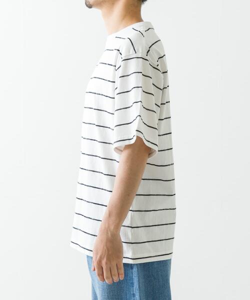 URBAN RESEARCH（アーバンリサーチ）の「RELAX FIT BORDER T-SHIRTS（Tシャツ/カットソー・メンズ・ネイビー/ホワイト・MEDIUM/LARGE）」の13枚目の写真
