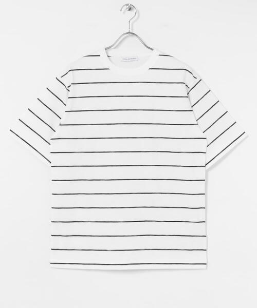 URBAN RESEARCH（アーバンリサーチ）の「RELAX FIT BORDER T-SHIRTS（Tシャツ/カットソー・メンズ・ネイビー/ホワイト・MEDIUM/LARGE）」の15枚目の写真