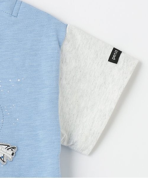 petit main（プティマイン）の「【防汚加工】宇宙グラフィック半袖Tシャツ（Tシャツ/カットソー・キッズ・ターコイズブルー/オフホワイト/チャコール・100cm/120cm/80ｃｍ/130cm/110cm/90cm）」の7枚目の写真
