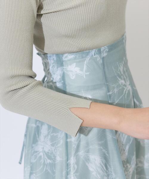 SWINGLE（スウィングル）の「パールキーネックニットプルオーバー（ニット/セーター・レディース・ネイビー/ピンク/ライトベージュ/ミント・FREE）」の21枚目の写真