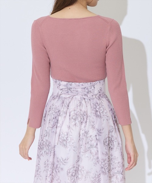 SWINGLE（スウィングル）の「パールキーネックニットプルオーバー（ニット/セーター・レディース・ネイビー/ピンク/ライトベージュ/ミント・FREE）」の11枚目の写真