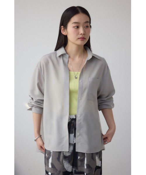AZUL by moussy（アズールバイマウジー）の「イージーケアバックタックルーズシャツ（シャツ/ブラウス・レディース・アイボリー/グレー/ピンク・FREE）」の22枚目の写真