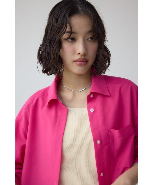 AZUL by moussy（アズールバイマウジー）の「イージーケアバックタックルーズシャツ（シャツ/ブラウス・レディース・アイボリー/グレー/ピンク・FREE）」の13枚目の写真