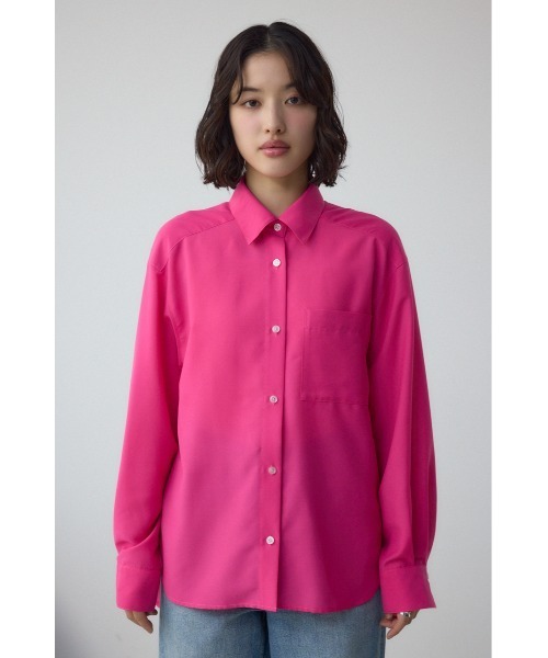 AZUL by moussy（アズールバイマウジー）の「イージーケアバックタックルーズシャツ（シャツ/ブラウス・レディース・アイボリー/グレー/ピンク・FREE）」の10枚目の写真