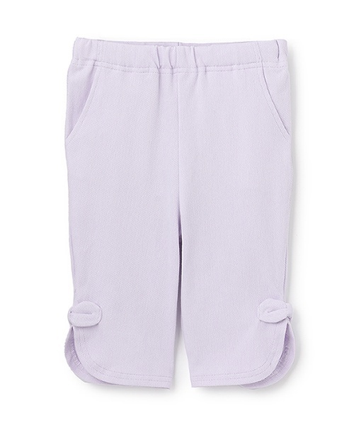 petit main（プティマイン）の「【スマイルシリーズ】サイドリボン7分丈パンツ（その他パンツ・キッズ・アイボリー/ブラック/ブルー/カラフル/ラベンダー・120cm/90cm/100cm/110cm/80ｃｍ/130cm）」の4枚目の写真