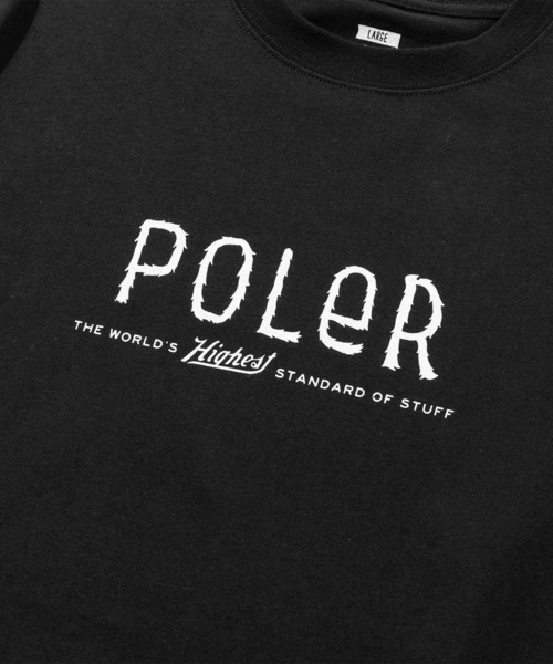POLeR（ポーラー）の「POLER FURRY FONT RELAX FIT TEE（Tシャツ/カットソー・メンズ・ブラック/ホワイト/サンドベージュ・XL/L/M）」の8枚目の写真