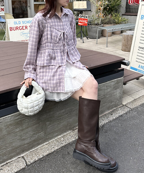 w closet（ダブルクローゼット）の「ポコポコミニショルダー（トートバッグ・レディース・ブルー/アイボリー・FREE）」の12枚目の写真