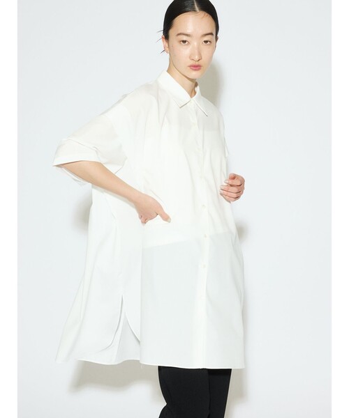 セール】MIDIUMISOLID for Ladies タックショルダーワイドシャツ