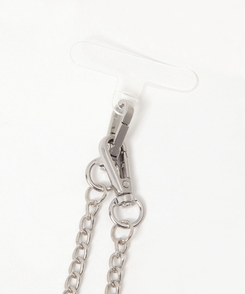 LAKOLE（ラコレ）の「チュール×チェーンコンビショルダー / 324537（スマホグッズ・レディース・ブルー/アイボリー/ブラック・FREE）」の4枚目の写真