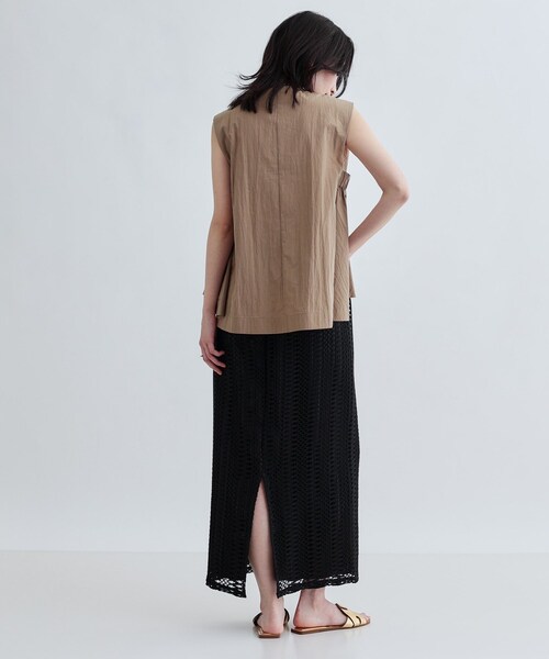 GALLEST（ギャレスト）の「レースタイトスカート（スカート・レディース・ブラック/ホワイト系・38）」の8枚目の写真