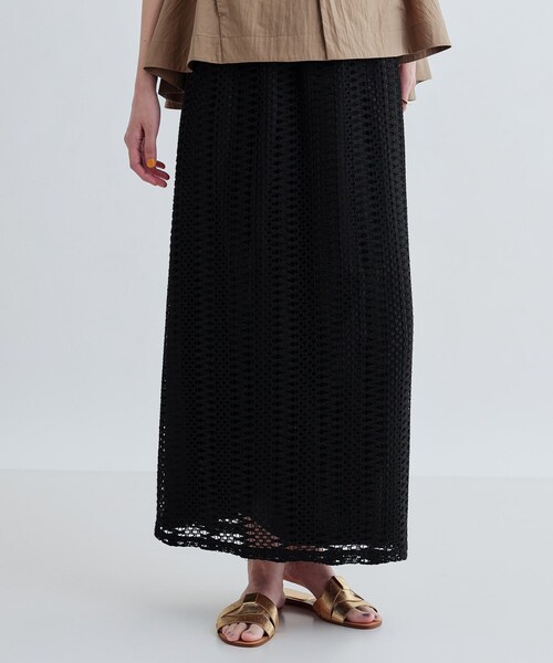 GALLEST（ギャレスト）の「レースタイトスカート（スカート・レディース・ブラック/ホワイト系・38）」の9枚目の写真