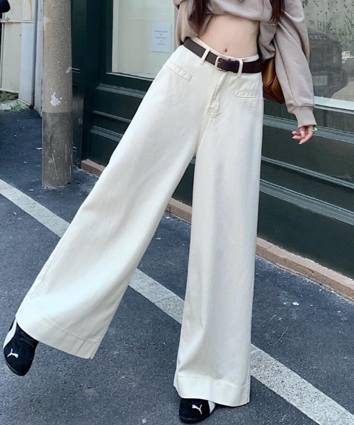 EENK プリーツデニムパンツ　韓国 デニムパンツ 25FW／KHK―JN18―SB | KIMHEKIM