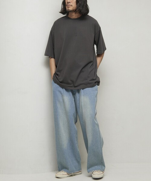 Firsthand(ファーストハンド)の「Firsthand/ファーストハンド 6オンス フロントアートプリント クルーネックTシャツ / スケーターロゴ / プリントTシャツ(Tシャツ/カットソー・メンズ・ホワイト/チャコールグレー/ブラック・L/M)」の14枚目の写真