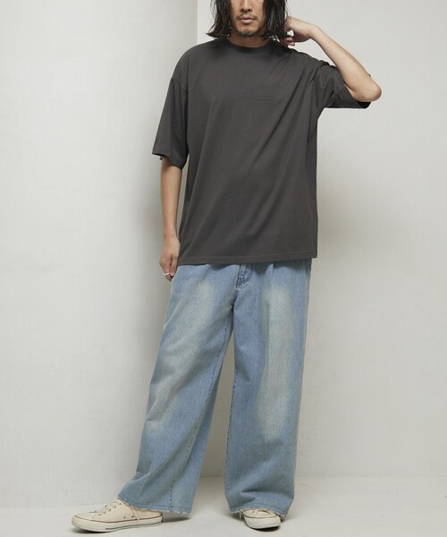 Firsthand(ファーストハンド)の「Firsthand/ファーストハンド 6オンス フロントアートプリント クルーネックTシャツ / スケーターロゴ / プリントTシャツ(Tシャツ/カットソー・メンズ・ホワイト/チャコールグレー/ブラック・L/M)」の16枚目の写真