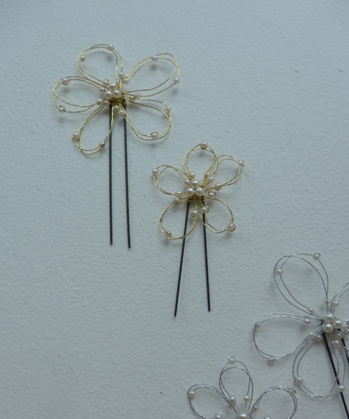 Dorry Doll(ドリードール)の「水引き風フラワーヘアピン(ヘアピン・レディース・シルバー/ゴールド・FREE)」の4枚目の写真