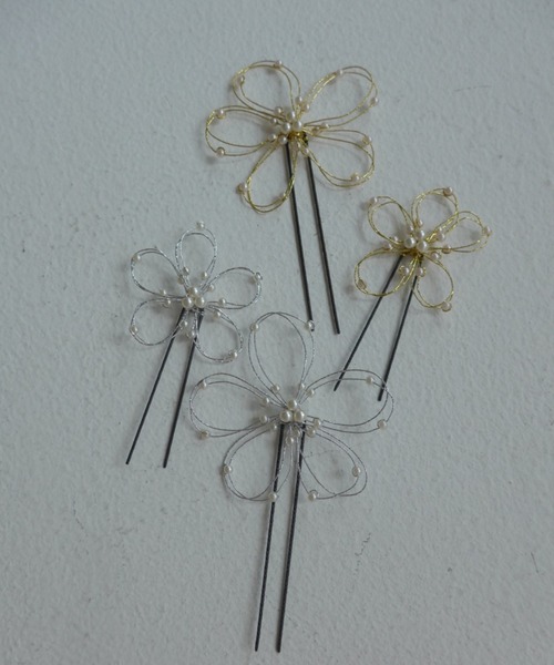 Dorry Doll(ドリードール)の「水引き風フラワーヘアピン(ヘアピン・レディース・シルバー/ゴールド・FREE)」の5枚目の写真