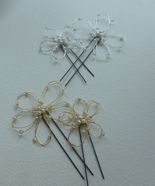 Dorry Doll(ドリードール)の「水引き風フラワーヘアピン(ヘアピン・レディース・シルバー/ゴールド・FREE)」の6枚目の写真