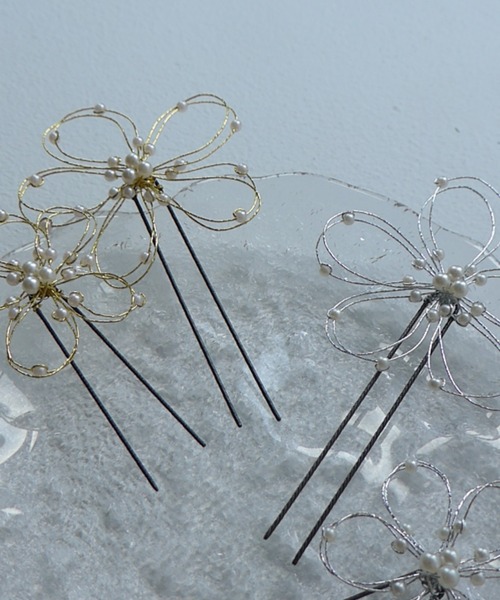 Dorry Doll(ドリードール)の「水引き風フラワーヘアピン(ヘアピン・レディース・シルバー/ゴールド・FREE)」の7枚目の写真