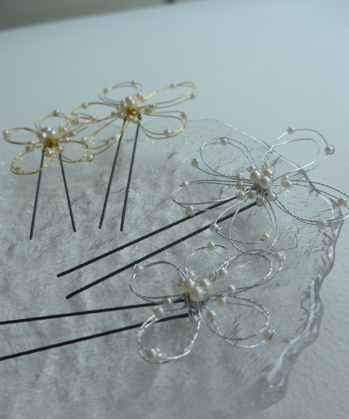 Dorry Doll(ドリードール)の「水引き風フラワーヘアピン(ヘアピン・レディース・シルバー/ゴールド・FREE)」の8枚目の写真