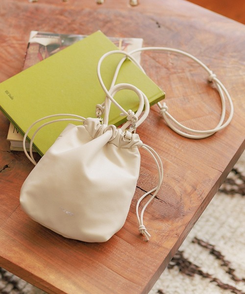 niko and...(ニコアンド)の「オリジナル巾着2WAYショルダーバッグ(ショルダーバッグ・レディース・グレー/ブラック/アイボリー/その他1・0)」の3枚目の写真