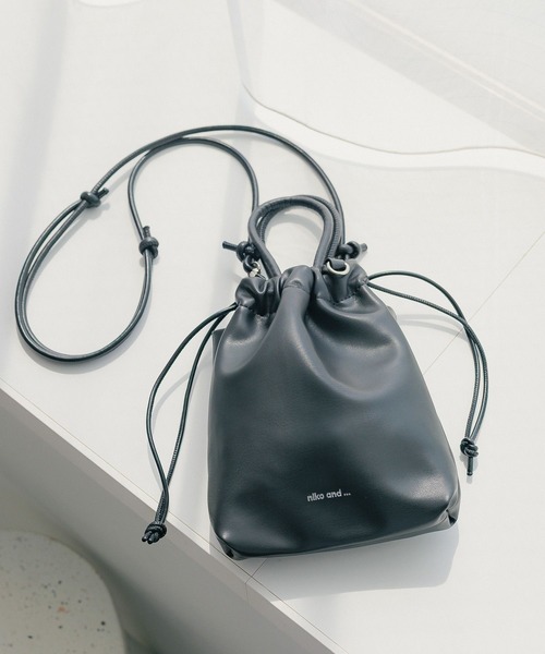 niko and...(ニコアンド)の「オリジナル巾着2WAYショルダーバッグ(ショルダーバッグ・レディース・グレー/ブラック/アイボリー/その他1・0)」の11枚目の写真