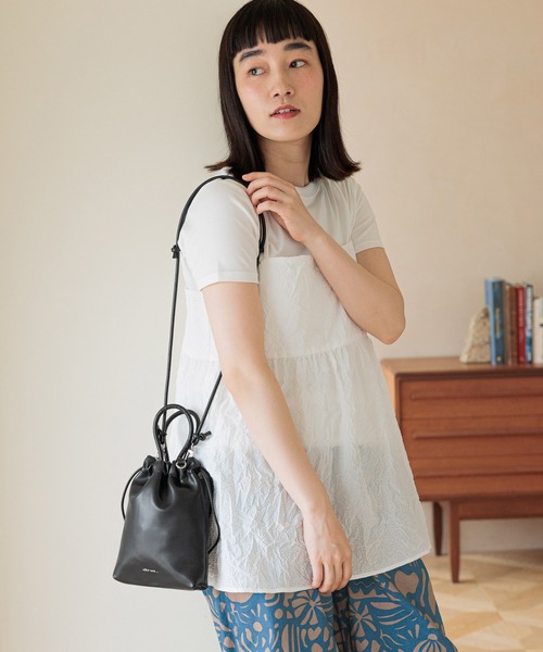 niko and...(ニコアンド)の「オリジナル巾着2WAYショルダーバッグ(ショルダーバッグ・レディース・グレー/ブラック/アイボリー/その他1・0)」の13枚目の写真