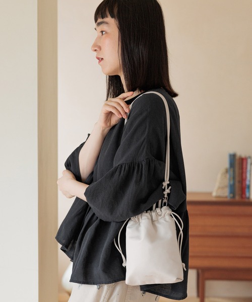 niko and...(ニコアンド)の「オリジナル巾着2WAYショルダーバッグ(ショルダーバッグ・レディース・グレー/ブラック/アイボリー/その他1・0)」の17枚目の写真